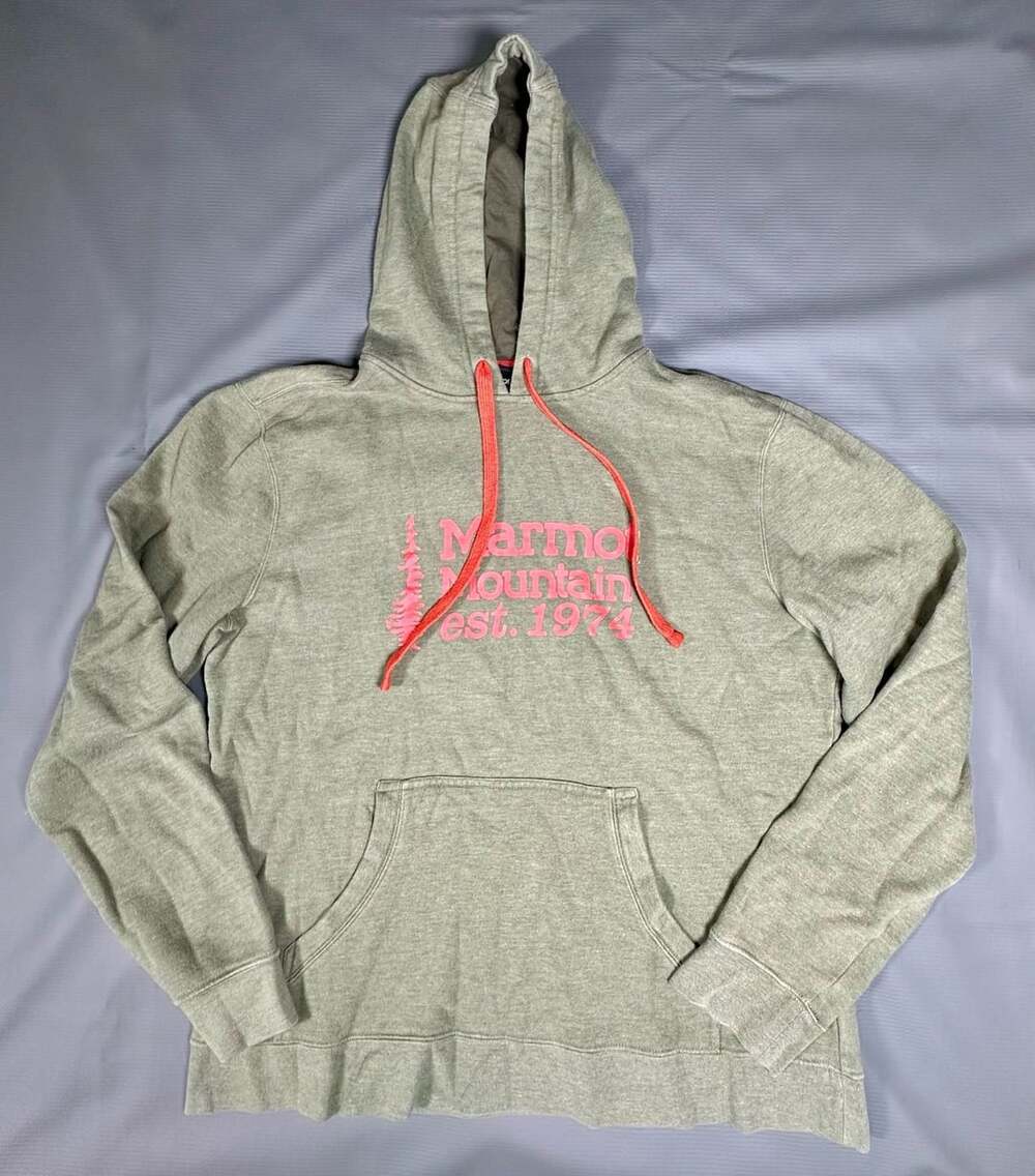 Marmot Mountain Est. 1974 Graphic Pullover Hoodie Green Size L